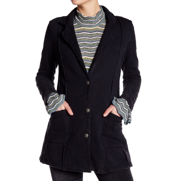 Free People Jackets & Blazers - ✨Free People Notch Lapel Long Sleeve Knit Jacket✨
